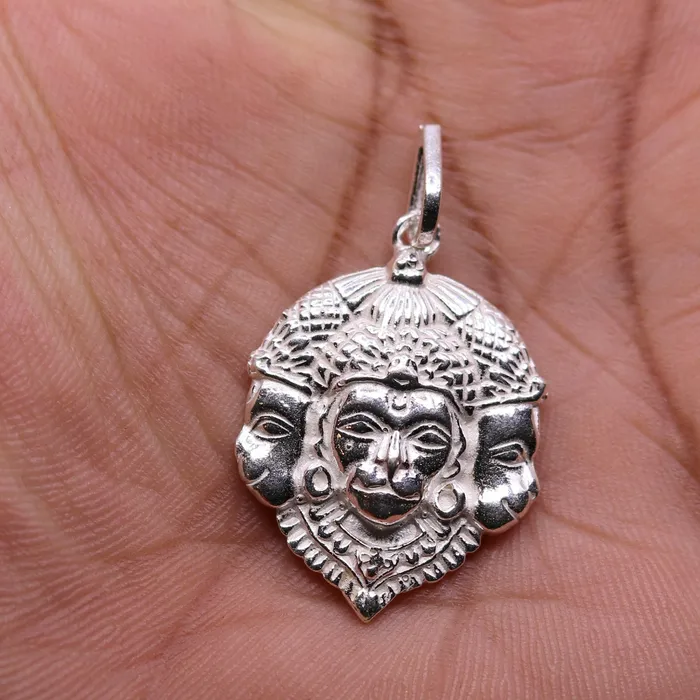 Solid silver handmade indian idol three face lord Hanumaan Bajarang bali pendant from rajasthan India god pendant locket jewelry snp02 TRIBAL ORNAMENTS Necklaces Solid silver handmade indian idol three face lord Hanumaan Bajarang bali pendant from rajasthan India god pendant locket jewelry snp02 TRIBAL ORNAMENTS Necklaces