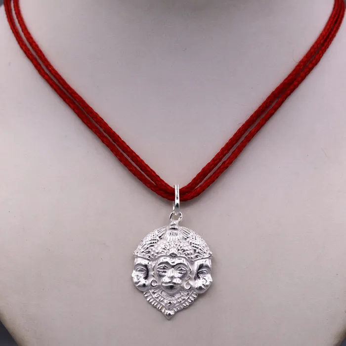 Solid silver handmade indian idol three face lord Hanumaan Bajarang bali pendant from rajasthan India god pendant locket jewelry snp02 TRIBAL ORNAMENTS Necklaces Solid silver handmade indian idol three face lord Hanumaan Bajarang bali pendant from rajasthan India god pendant locket jewelry snp02 TRIBAL ORNAMENTS Necklaces