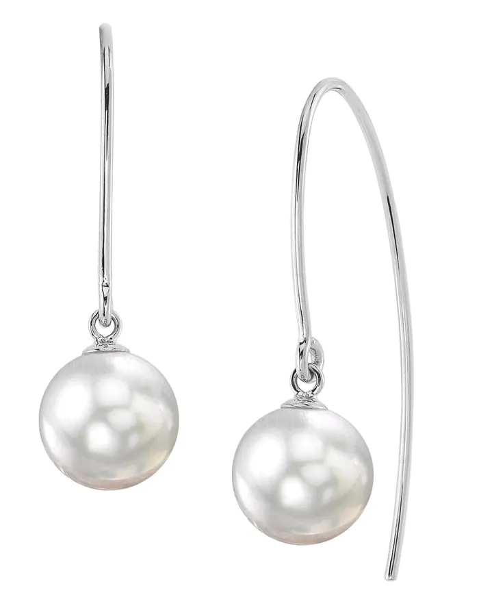 spt Earrings White South Sea Pearl Capital Dangle Earrings