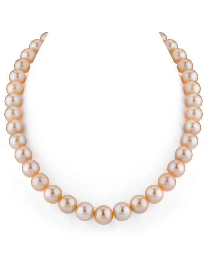 spt Necklaces 115125mm Peach Freshwater Pearl Necklace AAA Quality