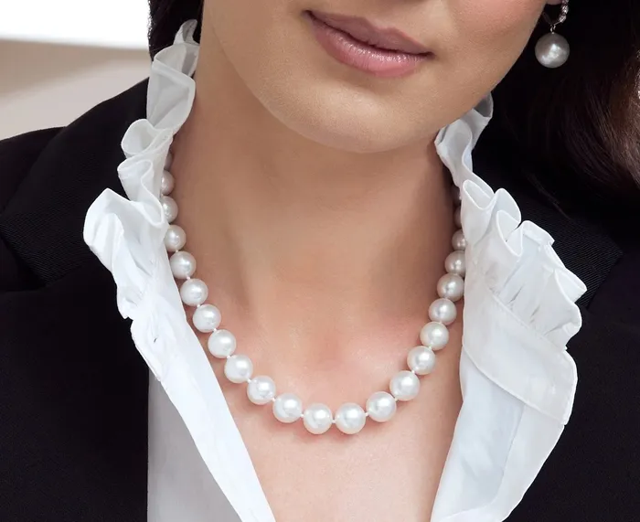 spt Necklaces White South Sea Pearl Necklace 90110mm AAAAAAA Quality