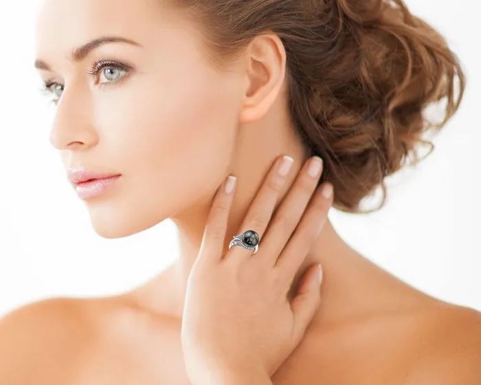 spt Rings Tahitian South Sea Pearl Diamond Willow Ring