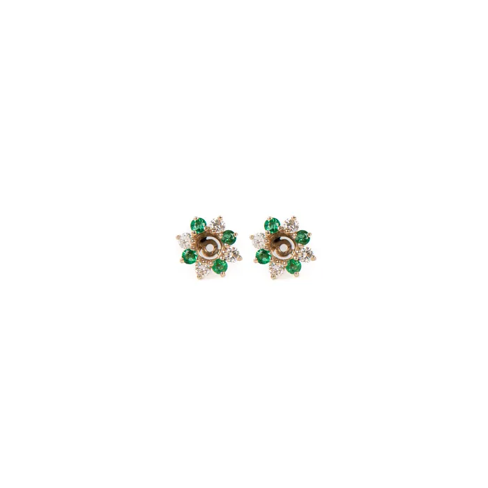 STORE 5a PreOwned Emerald and Diamond Earring Jackets Earrings