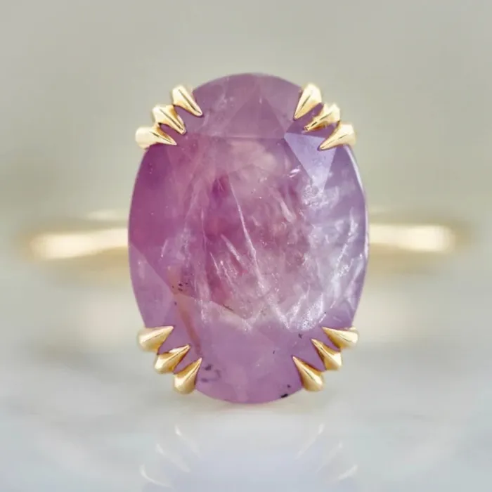 Surprise Party Pink Oval Cut Opalescent Sapphire Ring Made By Gem Breakfast Rings Surprise Party Pink Oval Cut Opalescent Sapphire Ring Made By Gem Breakfast Rings