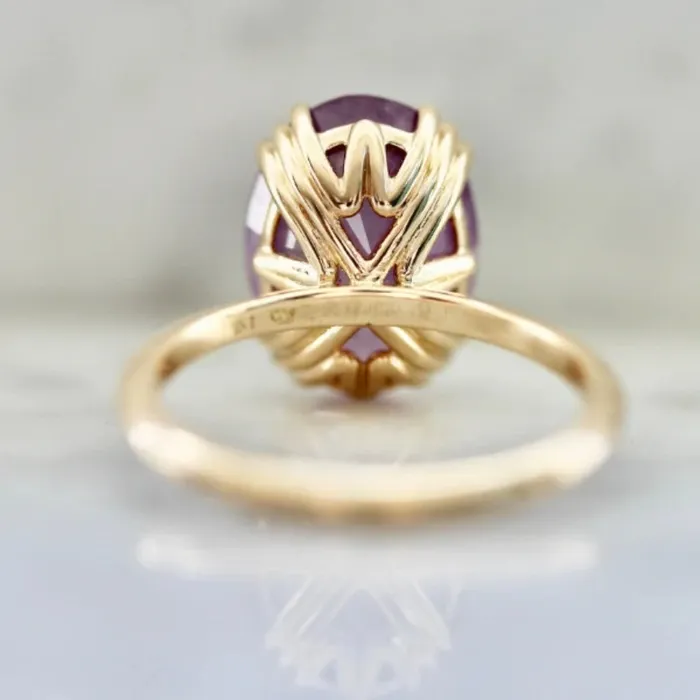 Surprise Party Pink Oval Cut Opalescent Sapphire Ring Made By Gem Breakfast Rings