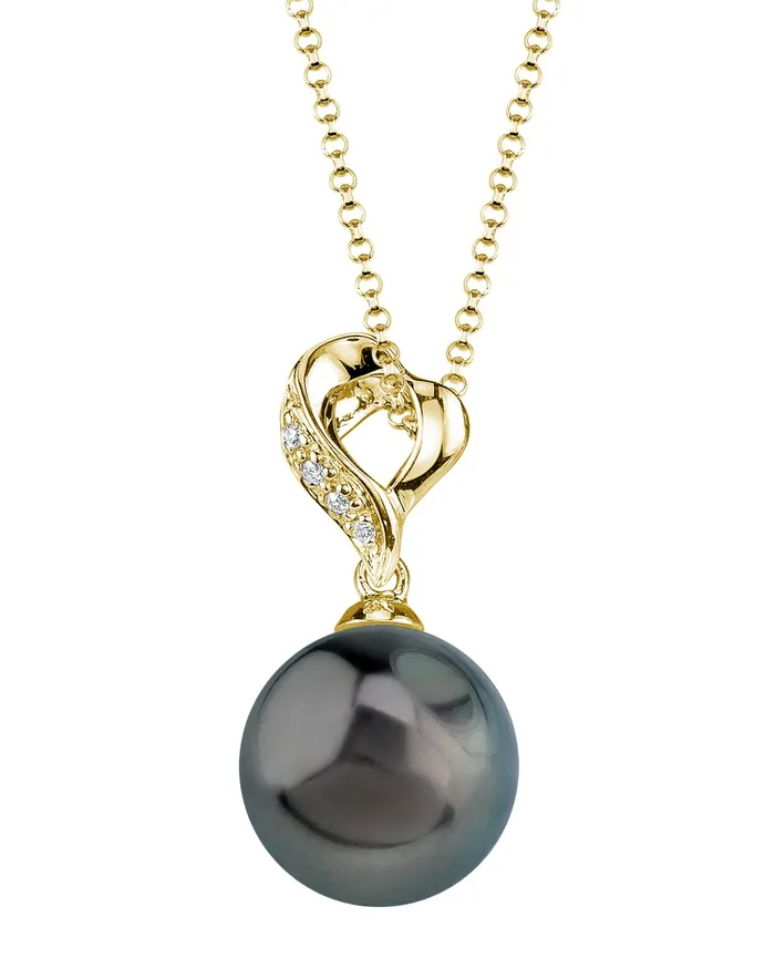 Tahitian South Sea Pearl Diamond Melissa Pendant spt Necklaces