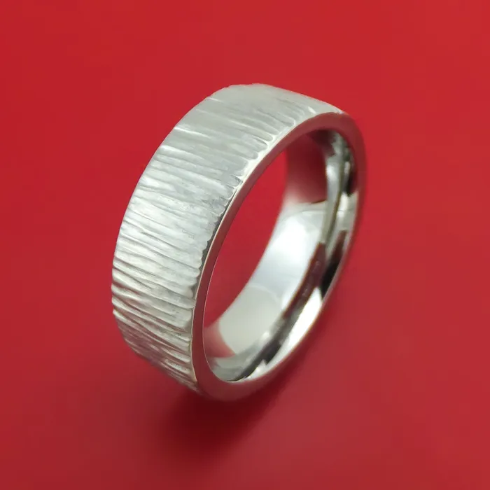 Titanium Tree Bark Finish Ring Custom Made Lashbrook Rings Titanium Tree Bark Finish Ring Custom Made Lashbrook Rings