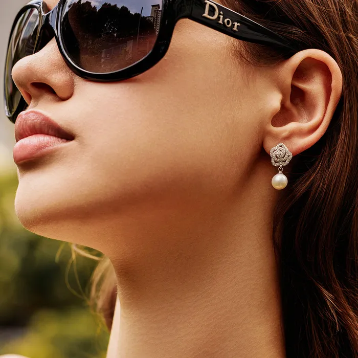 Top Grade Freshwater Pearl Earrings WE00131 GARDENS Pearly Lustre Earrings