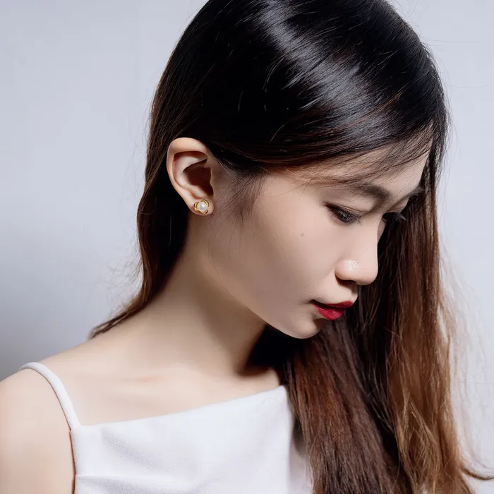 Top Grade Freshwater Pearl Earrings WE00578 Pearly Lustre Earrings