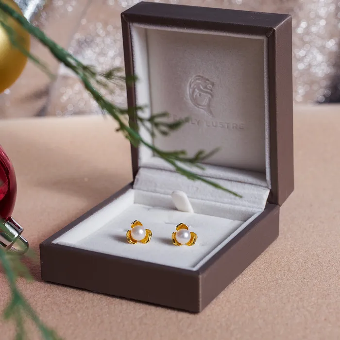 Top Grade Freshwater Pearl Earrings WE00578 Pearly Lustre Earrings