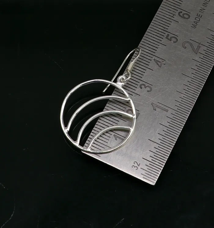 TRIBAL ORNAMENTS 925 sterling silver handmade circle shape style elegant plain trendy fancy hoop earring drop dangle geometric earring gift to her ear710 Earrings TRIBAL ORNAMENTS 925 sterling silver handmade circle shape style elegant plain trendy fancy hoop earring drop dangle geometric earring gift to her ear710 Earrings