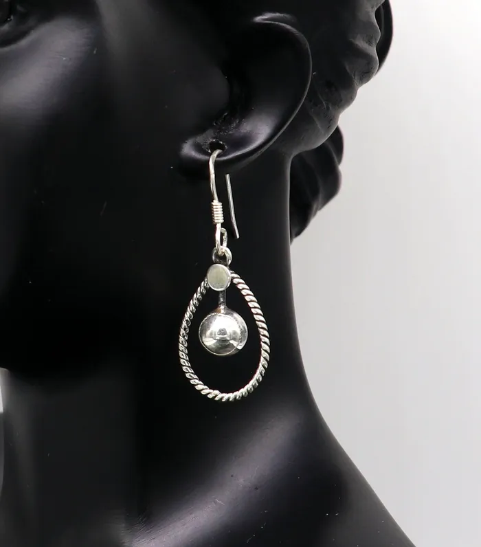 TRIBAL ORNAMENTS 925 sterling silver handmade circle shape style elegant plain trendy fancy hoop earring drop dangle geometric earring gift to her ear710 Earrings TRIBAL ORNAMENTS 925 sterling silver handmade circle shape style elegant plain trendy fancy hoop earring drop dangle geometric earring gift to her ear710 Earrings
