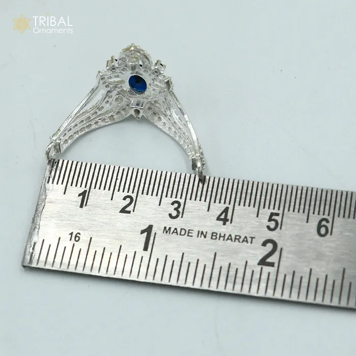 TRIBAL ORNAMENTS 925 sterling silver handmade lord baby Krishna Mukut amazing Laddu Gopala crawling Krishna crown head jewelry SM21 Rings TRIBAL ORNAMENTS 925 sterling silver handmade lord baby Krishna Mukut amazing Laddu Gopala crawling Krishna crown head jewelry SM21 Rings