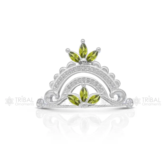 TRIBAL ORNAMENTS 925 sterling silver Unique design cz stone jadau handmade lord Krishna baby Mukut amazing Laddu Gopala crawling krishna crown Mukut SM17 Rings TRIBAL ORNAMENTS 925 sterling silver Unique design cz stone jadau handmade lord Krishna baby Mukut amazing Laddu Gopala crawling krishna crown Mukut SM17 Rings