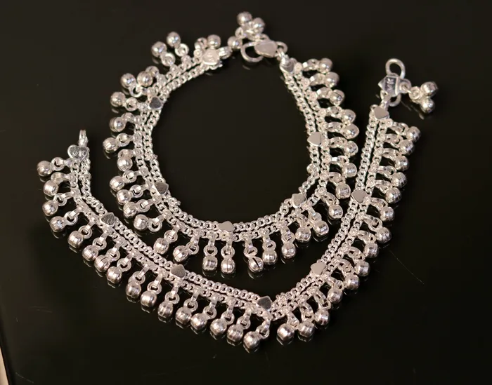 TRIBAL ORNAMENTS Bracelets 60 Sterling silver handmade baby ankle bracelet amazing noisy jingle bells charm anklets foot bracelet belly dance jewelry ank170 TRIBAL ORNAMENTS Bracelets 60 Sterling silver handmade baby ankle bracelet amazing noisy jingle bells charm anklets foot bracelet belly dance jewelry ank170