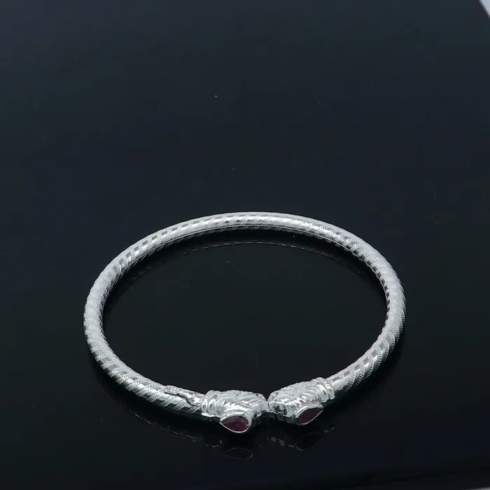 TRIBAL ORNAMENTS Bracelets 925 sterling silver handmade fabulous lion face stylish kada bangle bracelet tribal jewelry nsk854