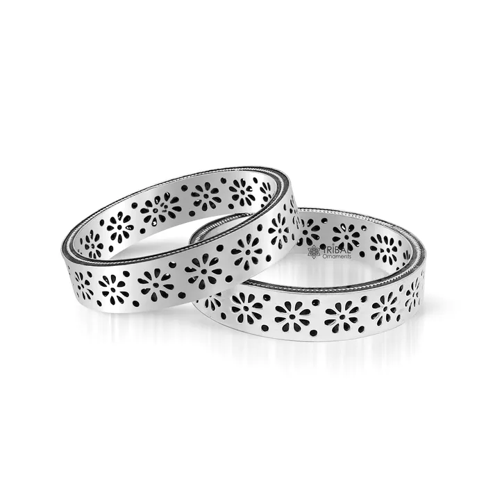TRIBAL ORNAMENTS Bracelets 925 sterling silver handmade floral work bangle bracelet vintage antique design stylish brides bangle wide elegant bangle jewelry ba115 TRIBAL ORNAMENTS Bracelets 925 sterling silver handmade floral work bangle bracelet vintage antique design stylish brides bangle wide elegant bangle jewelry ba115