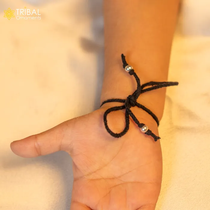 TRIBAL ORNAMENTS Bracelets 925 sterling silver handmade flower design nazarbattu unisex kids bracelet baby girls anklet nb123