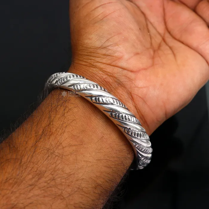 TRIBAL ORNAMENTS Bracelets 925 sterling silver handmade gorgeous trendy fancy bangle bracelet kada fabulous unisex gifting jewelry personalized gift jewelry nsk0748 TRIBAL ORNAMENTS Bracelets 925 sterling silver handmade gorgeous trendy fancy bangle bracelet kada fabulous unisex gifting jewelry personalized gift jewelry nsk0748