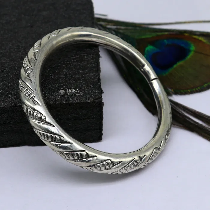TRIBAL ORNAMENTS Bracelets 925 sterling silver handmade gorgeous trendy fancy bangle bracelet kada fabulous unisex gifting jewelry personalized gift jewelry nsk0748 TRIBAL ORNAMENTS Bracelets 925 sterling silver handmade gorgeous trendy fancy bangle bracelet kada fabulous unisex gifting jewelry personalized gift jewelry nsk0748