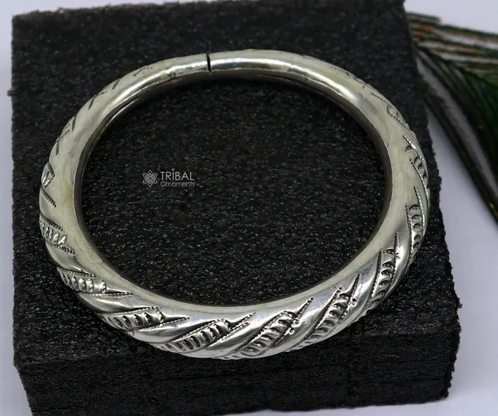 TRIBAL ORNAMENTS Bracelets 925 sterling silver handmade gorgeous trendy fancy bangle bracelet kada fabulous unisex gifting jewelry personalized gift jewelry nsk0748 TRIBAL ORNAMENTS Bracelets 925 sterling silver handmade gorgeous trendy fancy bangle bracelet kada fabulous unisex gifting jewelry personalized gift jewelry nsk0748