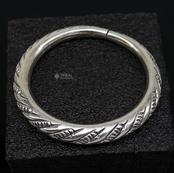 TRIBAL ORNAMENTS Bracelets 925 sterling silver handmade gorgeous trendy fancy bangle bracelet kada fabulous unisex gifting jewelry personalized gift jewelry nsk0748 TRIBAL ORNAMENTS Bracelets 925 sterling silver handmade gorgeous trendy fancy bangle bracelet kada fabulous unisex gifting jewelry personalized gift jewelry nsk0748