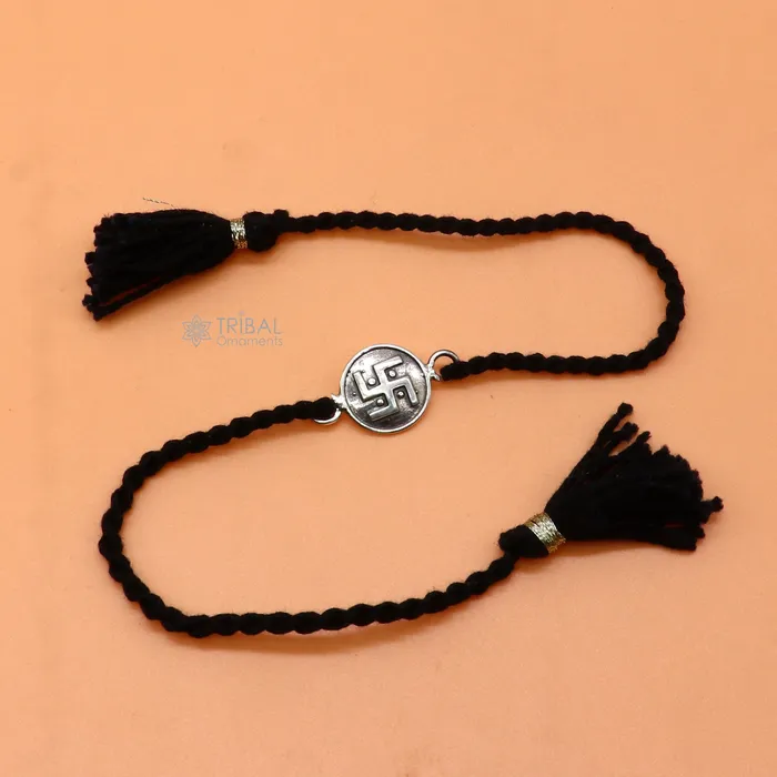 TRIBAL ORNAMENTS Bracelets 925 Sterling silver pendant Rakhi bracelet best gift for special Rakshabandhan festival rk319 TRIBAL ORNAMENTS Bracelets 925 Sterling silver pendant Rakhi bracelet best gift for special Rakshabandhan festival rk319