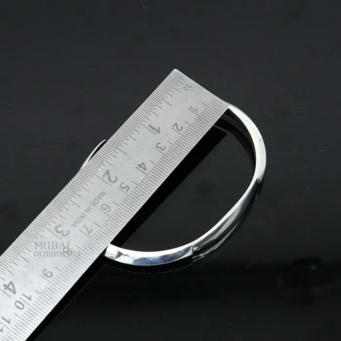 TRIBAL ORNAMENTS Bracelets 925 sterling silver plain shiny designer bangle bracelet kada excellent personalized gifting adjustable fancy bangle mens or girls cuff88