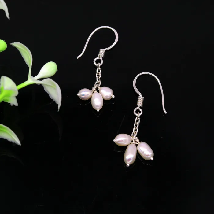 TRIBAL ORNAMENTS Earrings 925 sterling silver customized fancy stylish hoops earring fabulous tiny fresh water pearl earring amazing bridesmaid pearl earring ear481 TRIBAL ORNAMENTS Earrings 925 sterling silver customized fancy stylish hoops earring fabulous tiny fresh water pearl earring amazing bridesmaid pearl earring ear481