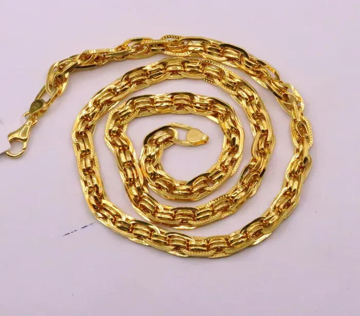 TRIBAL ORNAMENTS Necklaces 22karat yellow gold fabulous handmade designer chain necklace link chain stylish unisex jewelry from india ch215