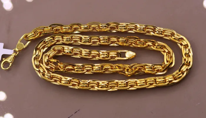 TRIBAL ORNAMENTS Necklaces 22karat yellow gold fabulous handmade designer chain necklace link chain stylish unisex jewelry from india ch215