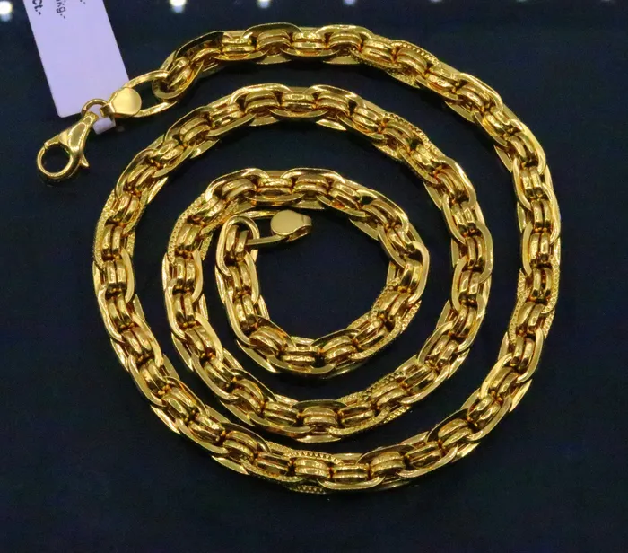 TRIBAL ORNAMENTS Necklaces 22karat yellow gold fabulous handmade designer chain necklace link chain stylish unisex jewelry from india ch215