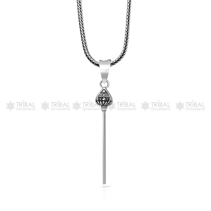TRIBAL ORNAMENTS Necklaces 925 Sterling silver handmade Kartikeya murugan weapon pendant nsp879 TRIBAL ORNAMENTS Necklaces 925 Sterling silver handmade Kartikeya murugan weapon pendant nsp879