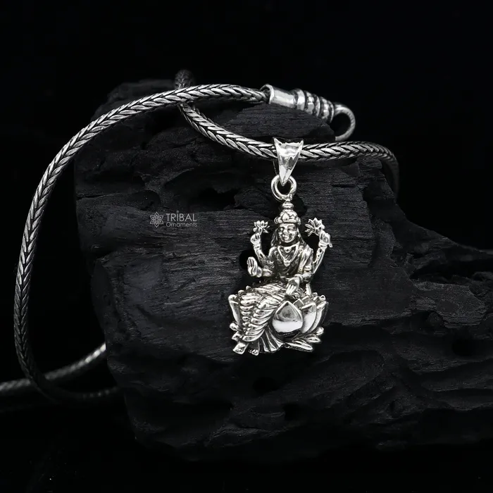 TRIBAL ORNAMENTS Necklaces 925 Sterling silver handmade unique exclusive design goddess saraswati or sharda pendant best student jewelry nsp692 TRIBAL ORNAMENTS Necklaces 925 Sterling silver handmade unique exclusive design goddess saraswati or sharda pendant best student jewelry nsp692