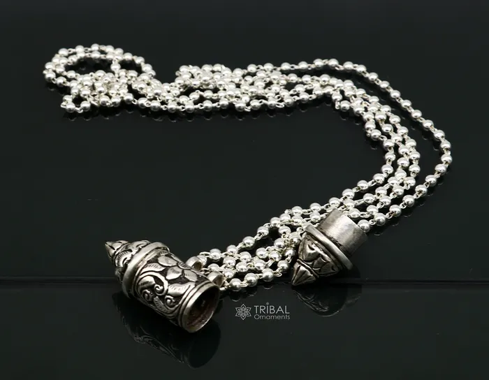 TRIBAL ORNAMENTS Necklaces 925 Sterling silver handmade vintage design amulet box pendant with 2 line beaded necklace tribal ethnic mantra box pendant jewelry set591 TRIBAL ORNAMENTS Necklaces 925 Sterling silver handmade vintage design amulet box pendant with 2 line beaded necklace tribal ethnic mantra box pendant jewelry set591
