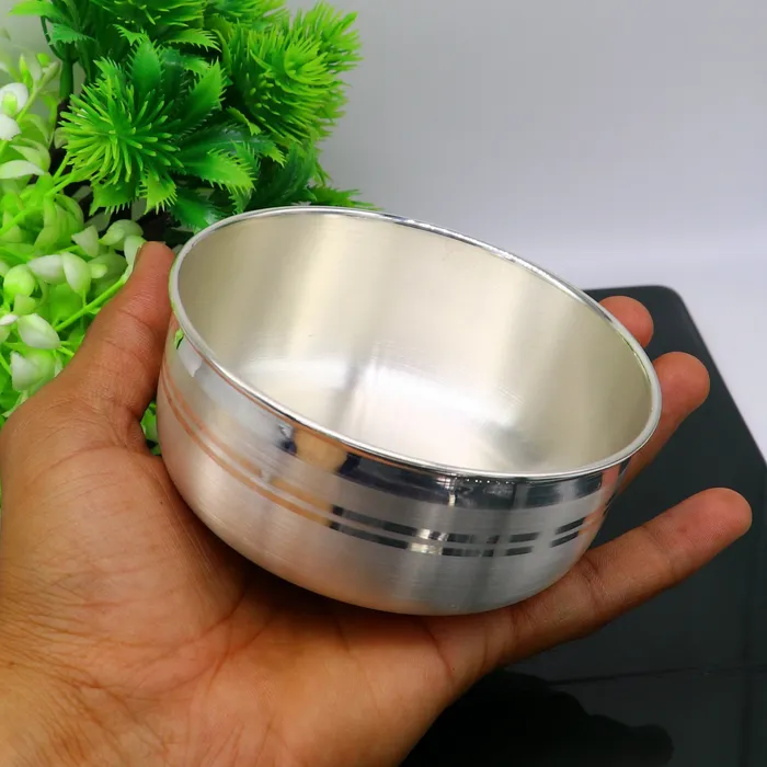 TRIBAL ORNAMENTS Necklaces 999 pure fine silver handmade solid bowl and spoon silver baby utensils set stay healthy kidsbaby for using silver vessels feeding sv126 TRIBAL ORNAMENTS Necklaces 999 pure fine silver handmade solid bowl and spoon silver baby utensils set stay healthy kidsbaby for using silver vessels feeding sv126