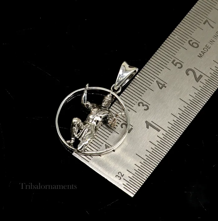 TRIBAL ORNAMENTS Necklaces Divine lord God hanuman pendant 925 sterling silver handmade god idol hanuman amazing craftsmanship pendant gifting jewelry ssp872