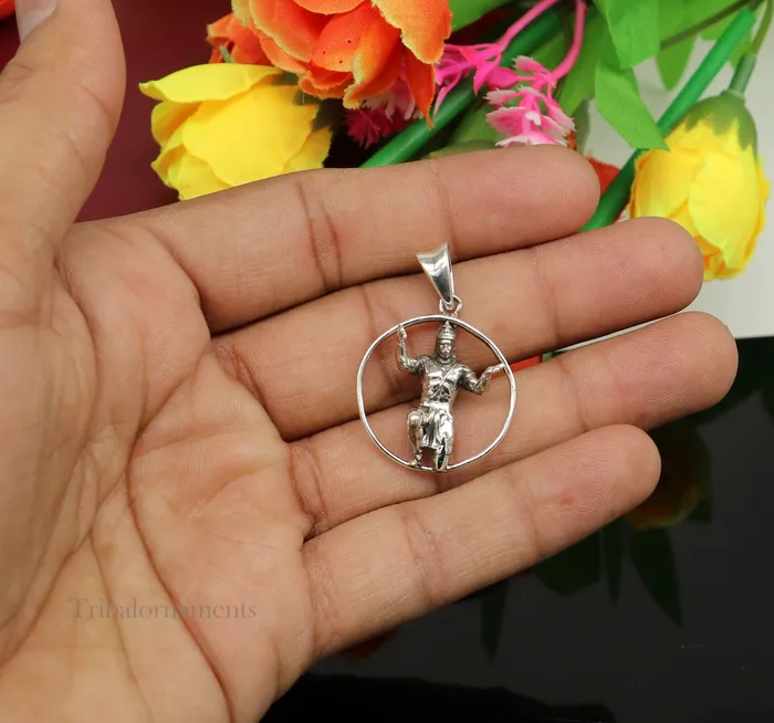 TRIBAL ORNAMENTS Necklaces Divine lord God hanuman pendant 925 sterling silver handmade god idol hanuman amazing craftsmanship pendant gifting jewelry ssp872