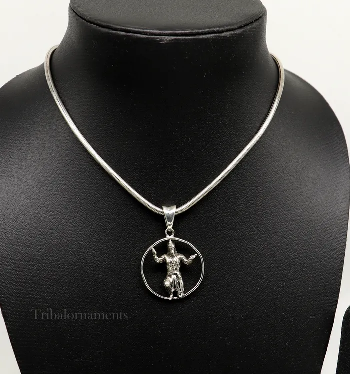 TRIBAL ORNAMENTS Necklaces Divine lord God hanuman pendant 925 sterling silver handmade god idol hanuman amazing craftsmanship pendant gifting jewelry ssp872