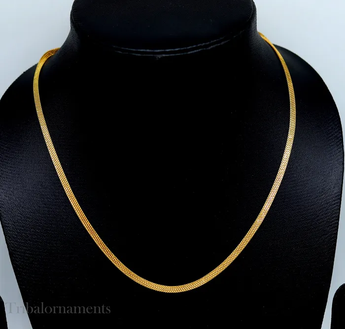 TRIBAL ORNAMENTS Necklaces Handmade 22kt yellow gold multi box chain custom work highway chain unisex light weight gift chain necklace royal jewelry from india ch514 TRIBAL ORNAMENTS Necklaces Handmade 22kt yellow gold multi box chain custom work highway chain unisex light weight gift chain necklace royal jewelry from india ch514