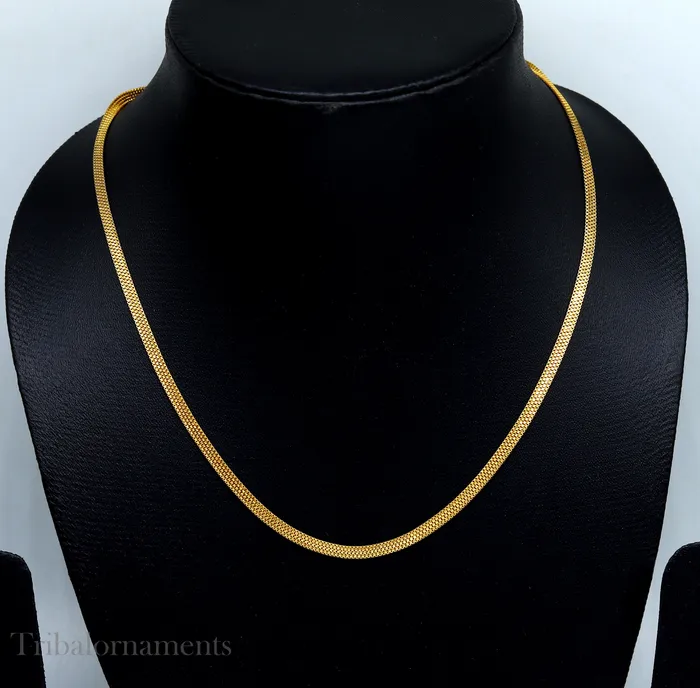 TRIBAL ORNAMENTS Necklaces Handmade 22kt yellow gold multi box chain custom work highway chain unisex light weight gift chain necklace royal jewelry from india ch514 TRIBAL ORNAMENTS Necklaces Handmade 22kt yellow gold multi box chain custom work highway chain unisex light weight gift chain necklace royal jewelry from india ch514