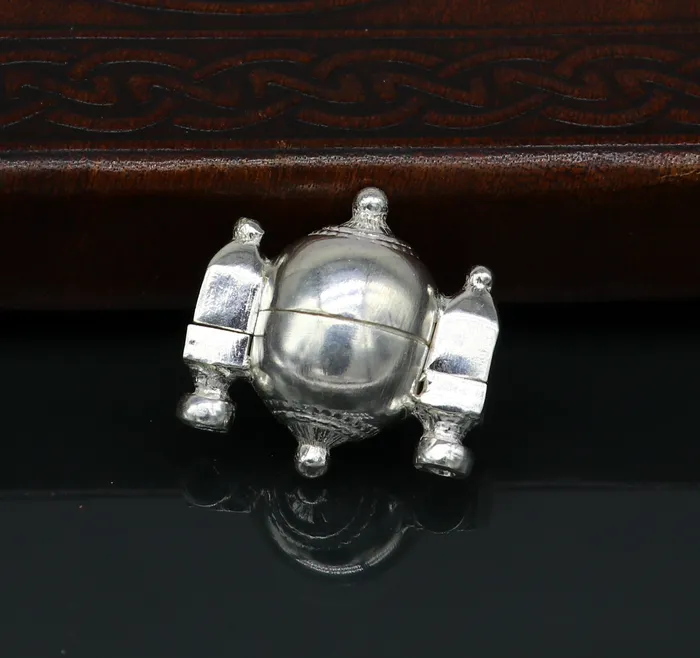TRIBAL ORNAMENTS Necklaces Sterling silver customized designer lord Shiva lingam box unique rare stylish fancy box pendant casket box south india jewelry nsp419 TRIBAL ORNAMENTS Necklaces Sterling silver customized designer lord Shiva lingam box unique rare stylish fancy box pendant casket box south india jewelry nsp419