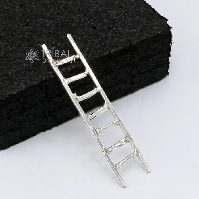 TRIBAL ORNAMENTS Rings 25 inches long 925 sterling silver handmade ladder 7 steps silver stair amazing silver puja article silver utensils su1215 TRIBAL ORNAMENTS Rings 25 inches long 925 sterling silver handmade ladder 7 steps silver stair amazing silver puja article silver utensils su1215