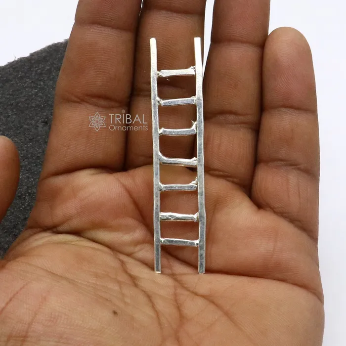 TRIBAL ORNAMENTS Rings 25 inches long 925 sterling silver handmade ladder 7 steps silver stair amazing silver puja article silver utensils su1215