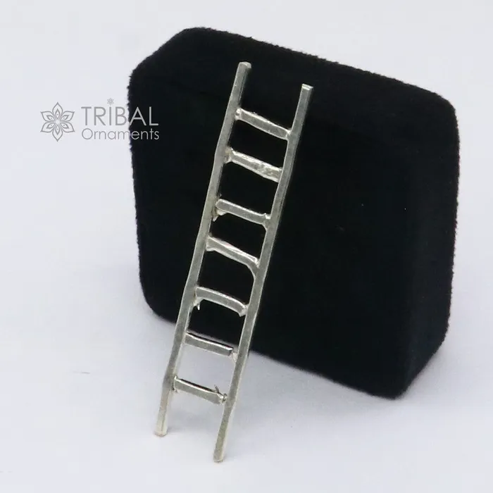 TRIBAL ORNAMENTS Rings 25 inches long 925 sterling silver handmade ladder 7 steps silver stair amazing silver puja article silver utensils su1215