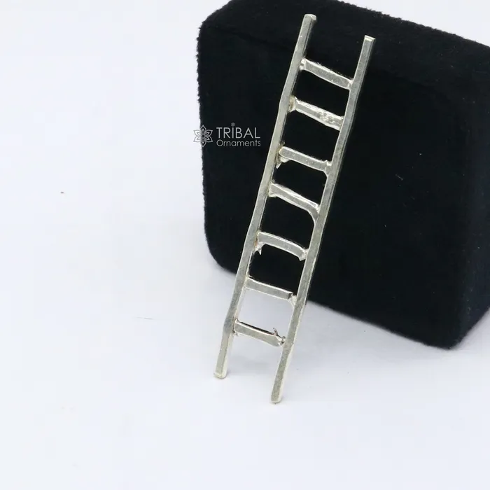 TRIBAL ORNAMENTS Rings 25 inches long 925 sterling silver handmade ladder 7 steps silver stair amazing silver puja article silver utensils su1215