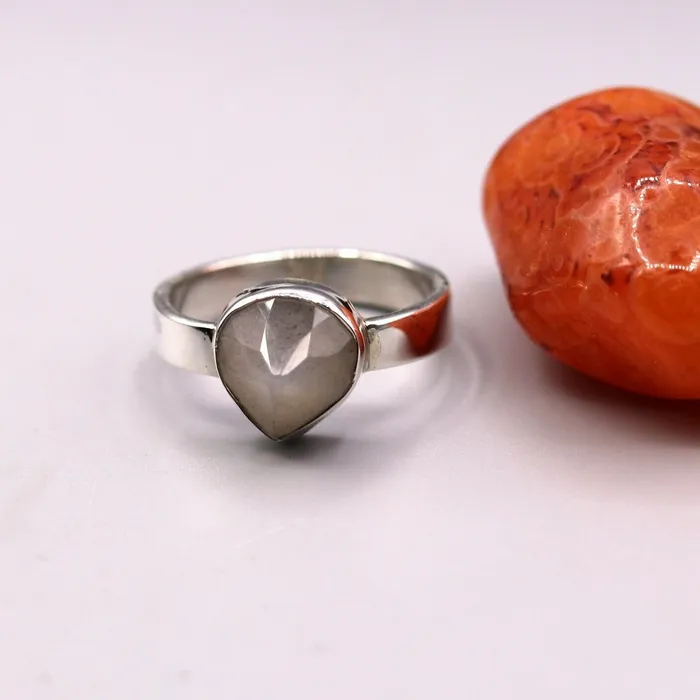 TRIBAL ORNAMENTS Rings 925 sterling silver handmade Indian stylish stone ring band awesome jewelry sr156