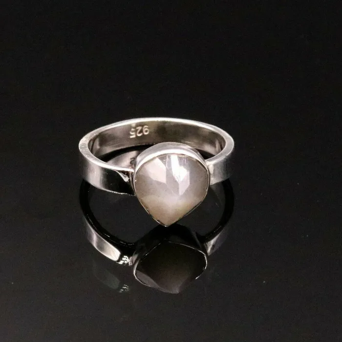 TRIBAL ORNAMENTS Rings 925 sterling silver handmade Indian stylish stone ring band awesome jewelry sr156
