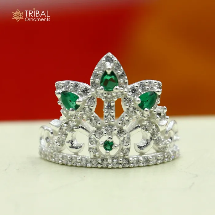 TRIBAL ORNAMENTS Rings 925 sterling silver handmade lord baby Krishna Mukut amazing Laddu Gopala crawling Krishna crown head jewelry sm24 TRIBAL ORNAMENTS Rings 925 sterling silver handmade lord baby Krishna Mukut amazing Laddu Gopala crawling Krishna crown head jewelry sm24
