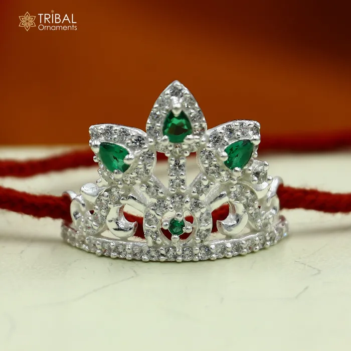 TRIBAL ORNAMENTS Rings 925 sterling silver handmade lord baby Krishna Mukut amazing Laddu Gopala crawling Krishna crown head jewelry sm24 TRIBAL ORNAMENTS Rings 925 sterling silver handmade lord baby Krishna Mukut amazing Laddu Gopala crawling Krishna crown head jewelry sm24